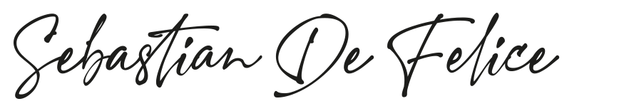 Unterschrift Sebastian de Felice